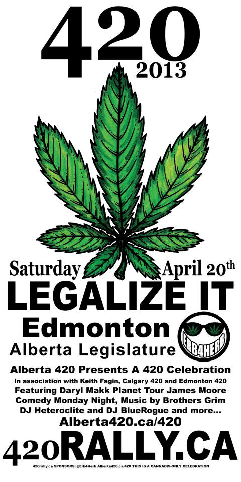 Erb 4 Herb Alberta 420 celebration 2013 poster